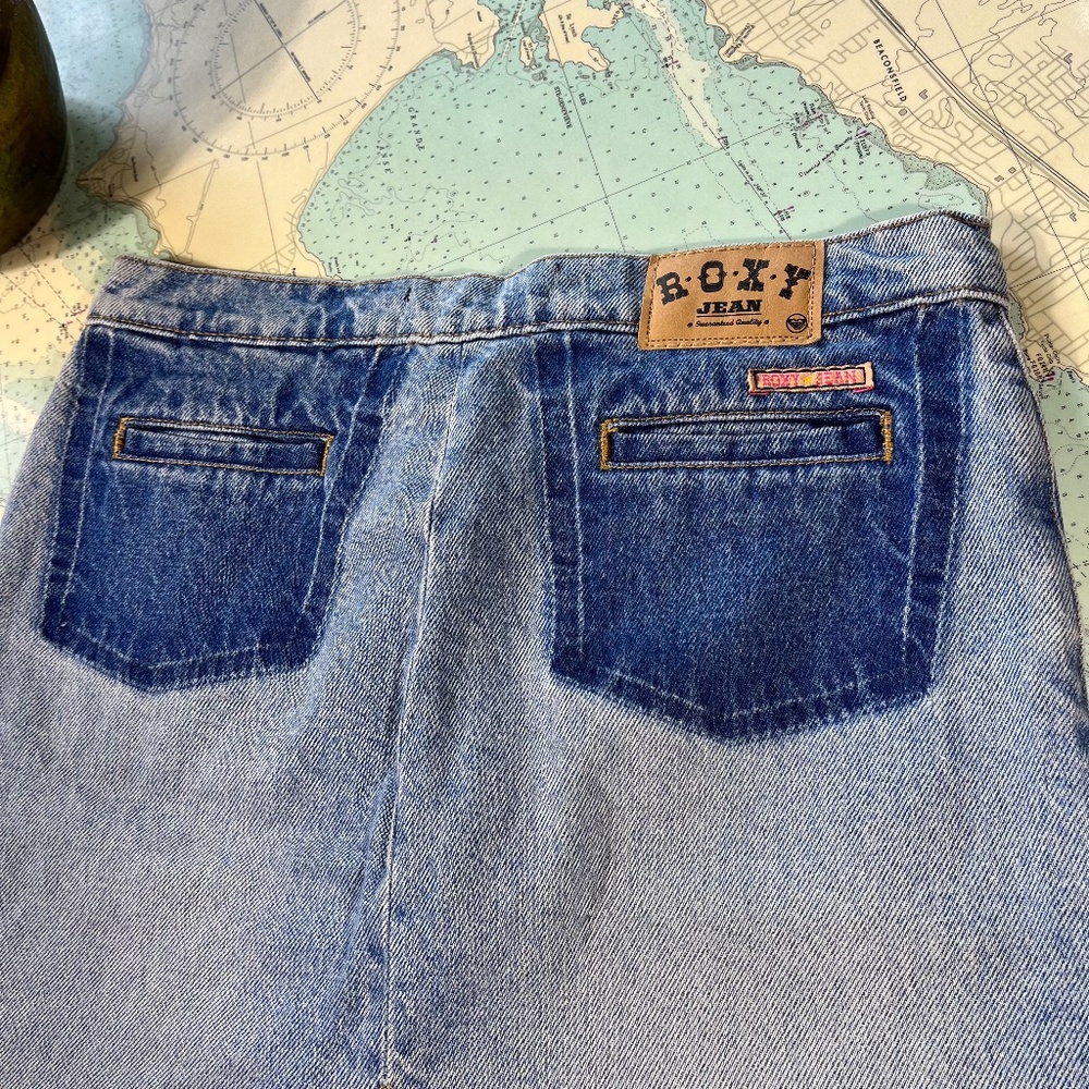 Vintage Roxy Jean / Quiksilver Denim Skirt - Picture 2 of 7